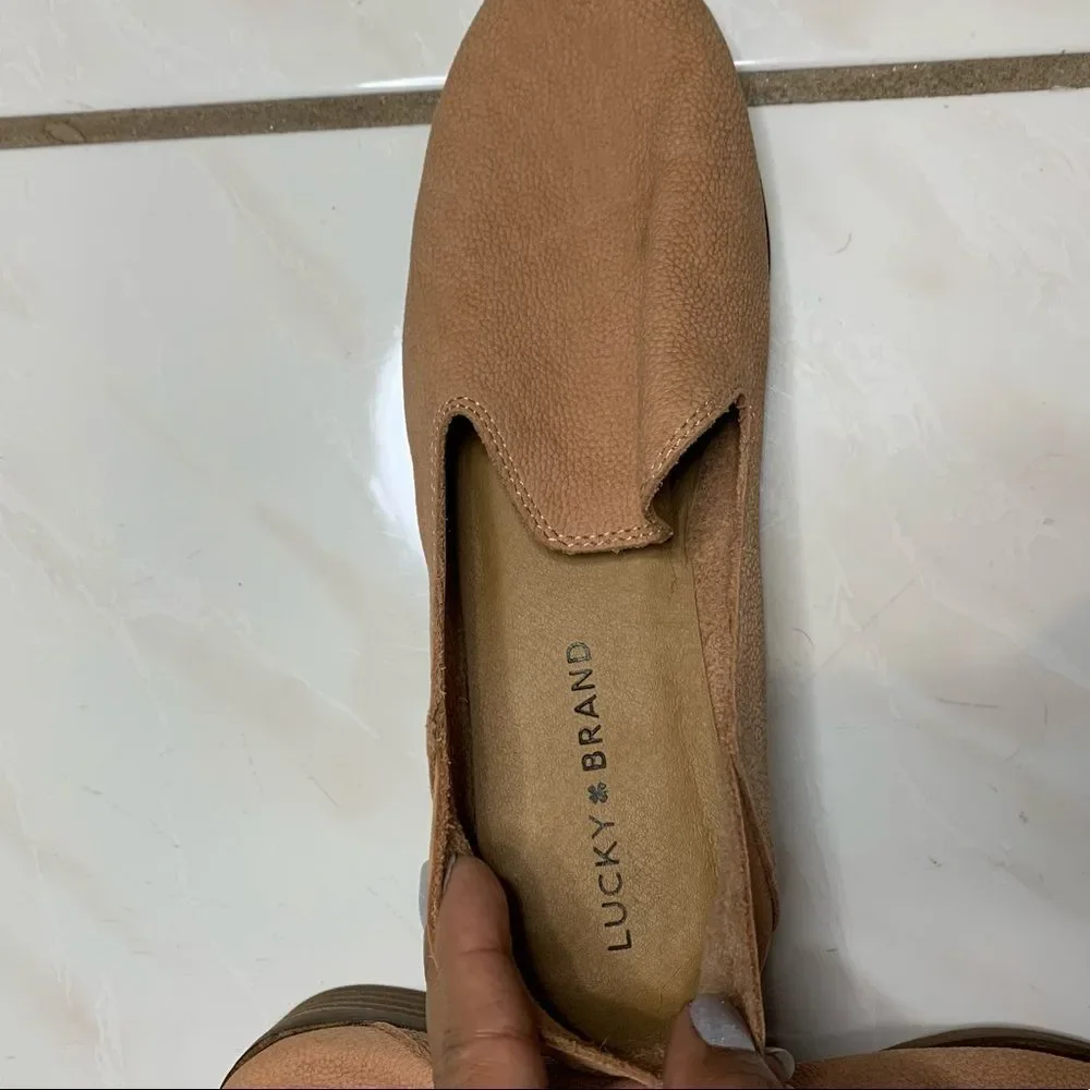 Lucky Brand Peach Leather Loafers